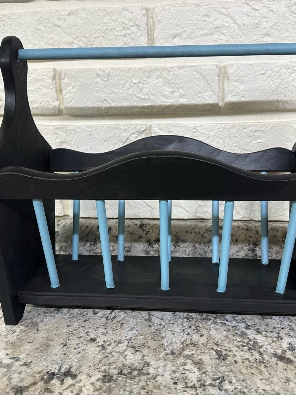 Magazine Rack Circa 1970’s Hand Painted